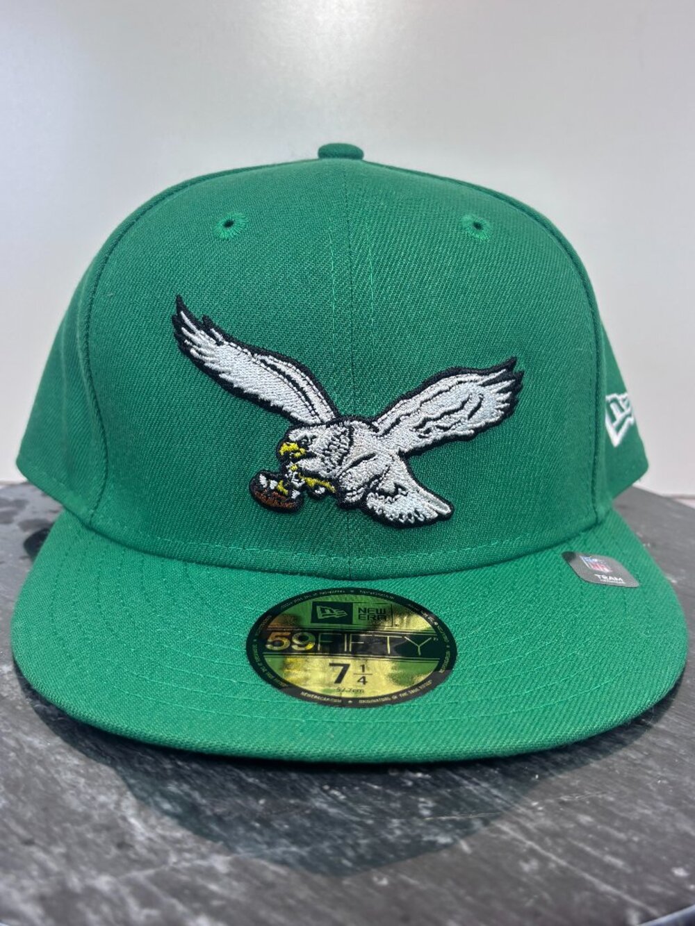 Philadelphia Eagles New Era Fitted Hat Cap Kelly Green 59FIFTY NFL Size 7 1/4